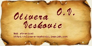 Olivera Vesković vizit kartica